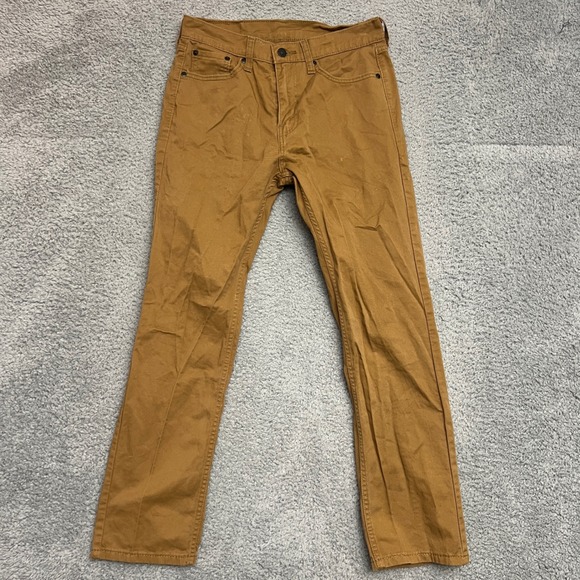 Levis 505 Jeans Mens 29x30 Straight Stretch Cotton Casual Office - Picture 1 of 11